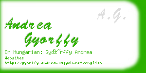 andrea gyorffy business card